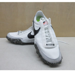 Nike WMNS Waffle Racer Crater CT1983 104 - Size 6 White/Blk